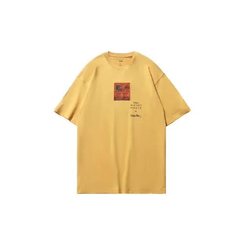 Disney X LINING Disney T-Shirts Men Light Ochre Yellow