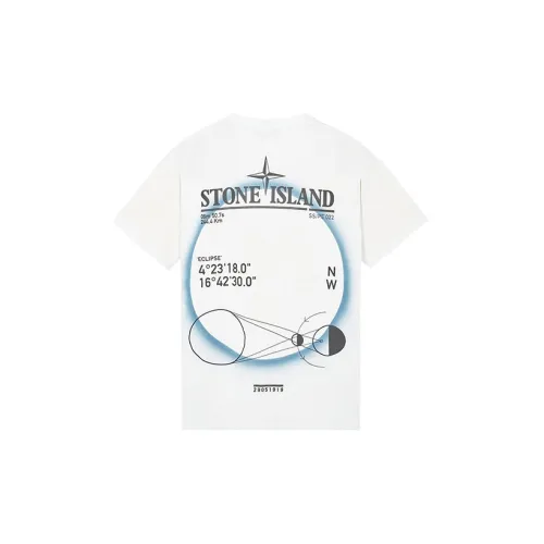 STONE ISLAND T-Shirts Men Ice White