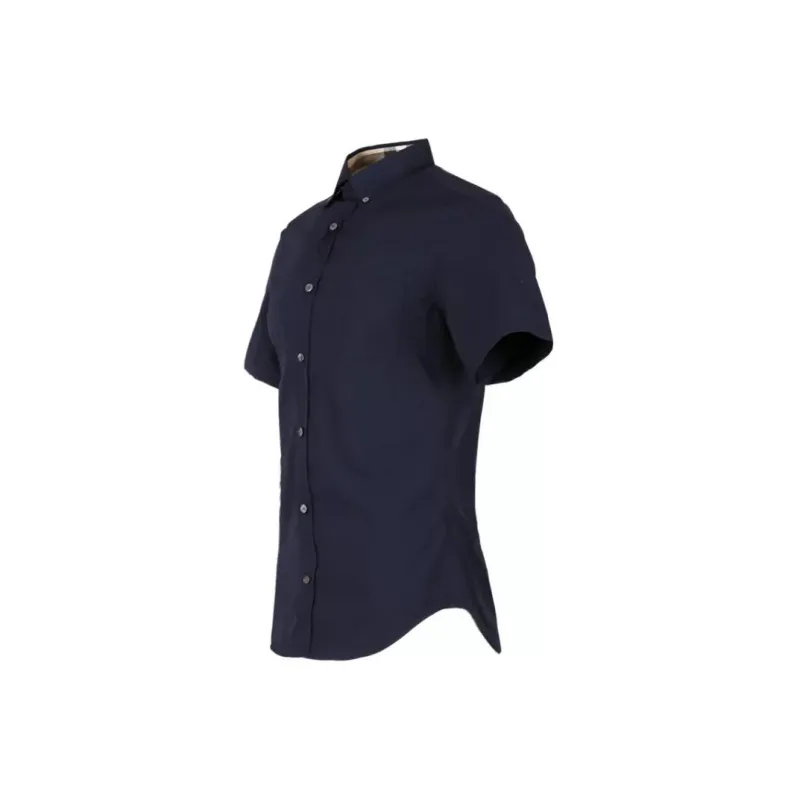 Burberry Shirts Men Dark Blue-2