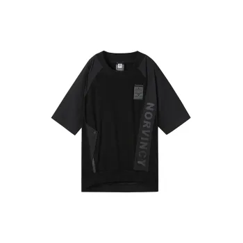 NORVINCY Comfortable Moisture Wicking Breathable Badge 100% Cotton Crew Neck T Shirt Unisex