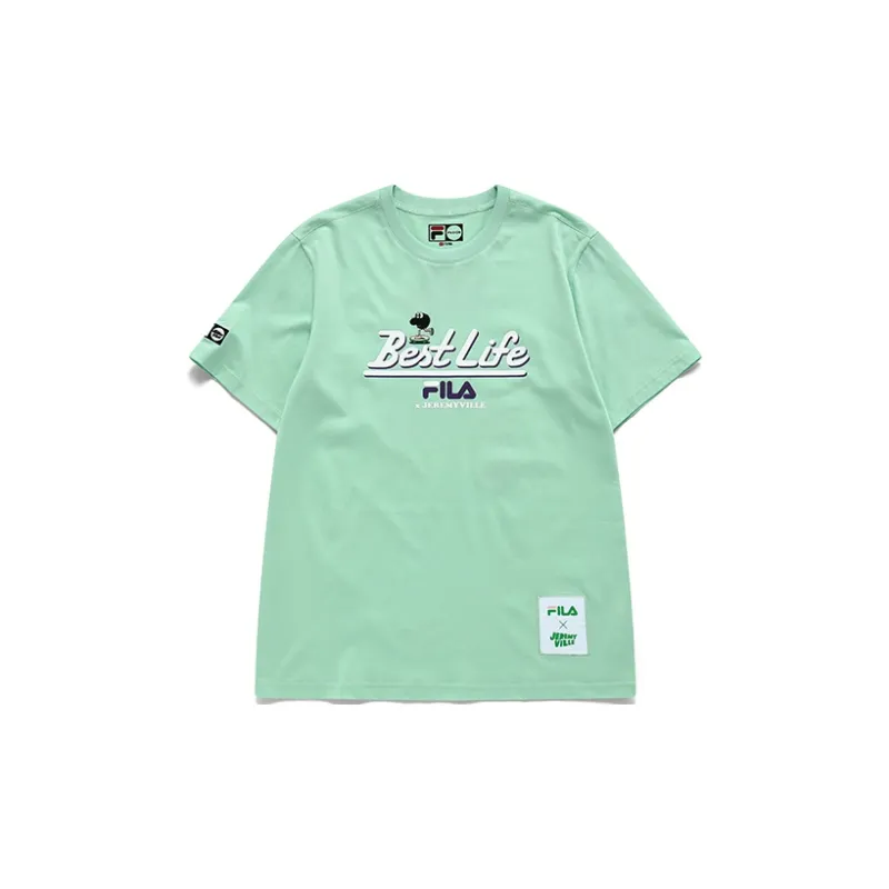 FILA FUSION T Shirt Unisex Crimson Fruit Green-1