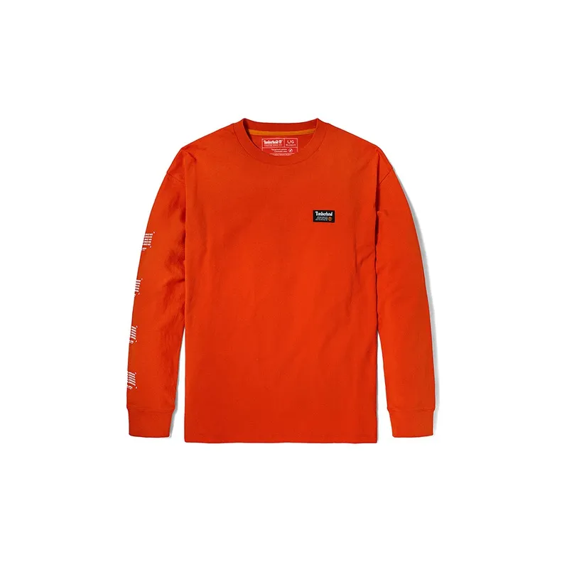 Timberland T-Shirts Men Orange Red-1