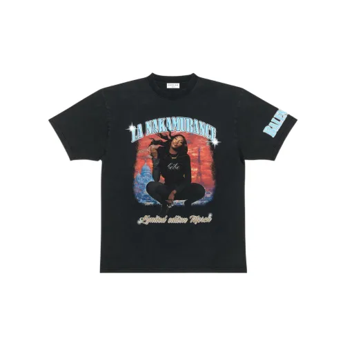 Balenciaga Music T-Shirts Men Black