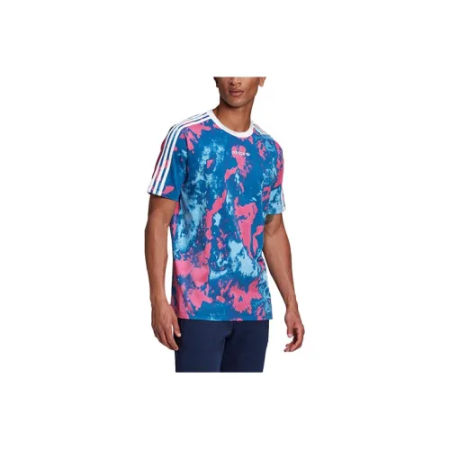 Adidas Originals T-Shirts Men Pink/Blue