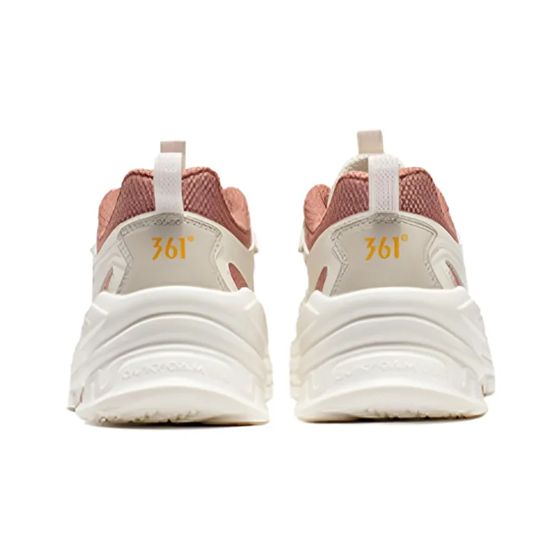 361° Cushioning Breathable Lightweight Abrasion Resistant Slip Resistant Low Top Running Shoes Women's Pink Clay Red-2