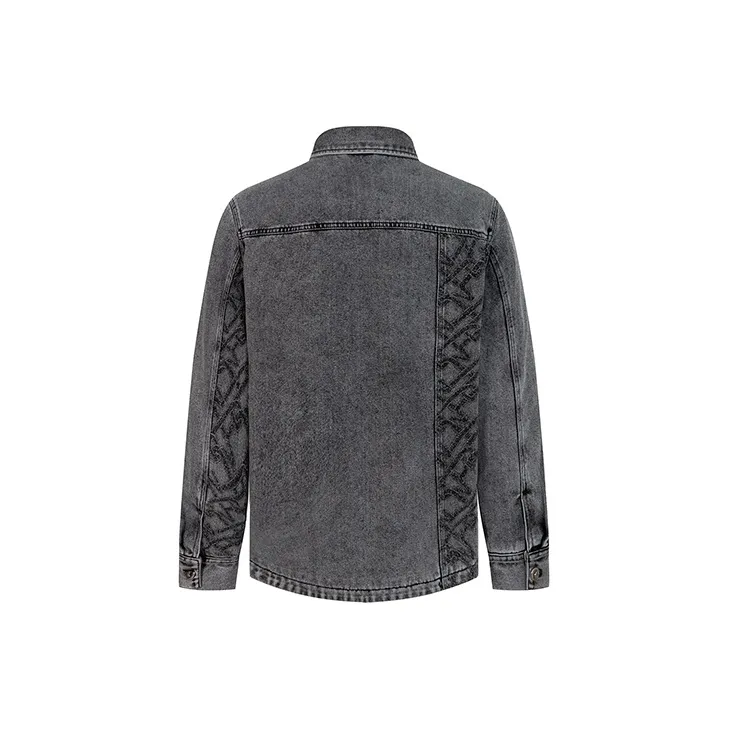 DAVID NAMAN Shirt Coat Unisex Denim Gray-1