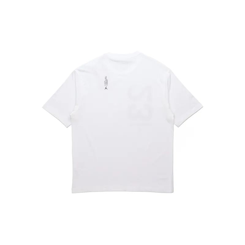 Jordan Drop Shoulder Sleeve T-Shirt Men's White-1