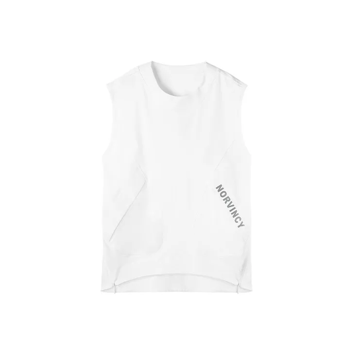 NORVINCY Comfortable And Breathable Sweat Wicking Solid Color 100% Cotton Sleeveless T Shirt Unisex-5