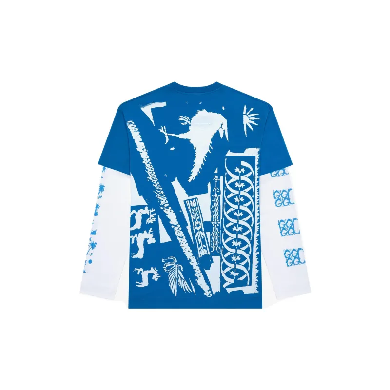 Givenchy Oversized Double Layer Print Long Sleeve T Shirt-1