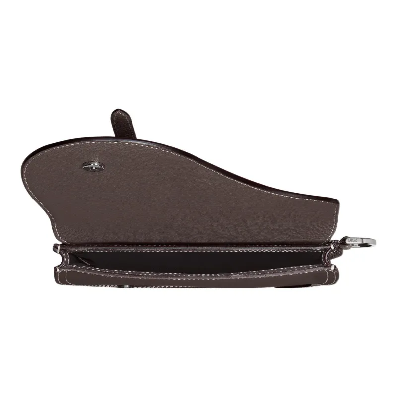 DIOR Grain Calfskin One Shoulder Crossbody Fanny Pack Men's Ebony Black-4