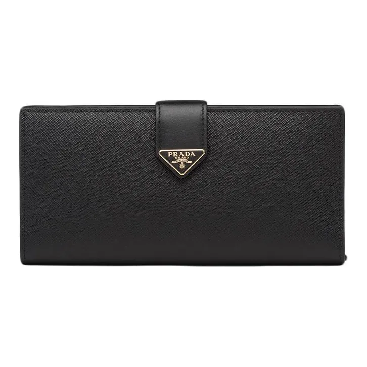 PRADA Saffiano Leather Wallet Men's Black-0