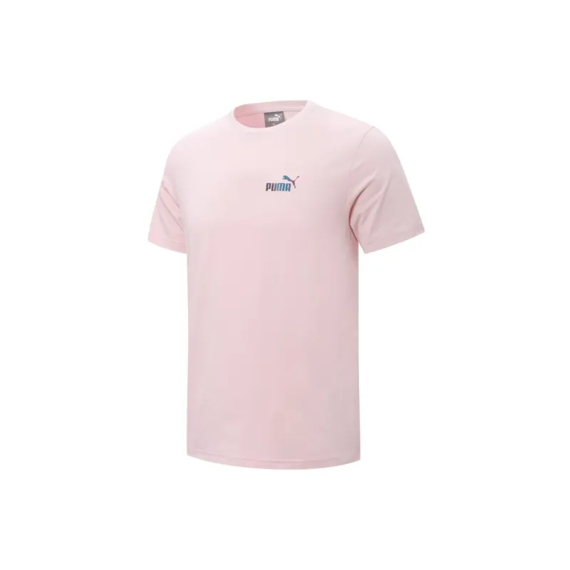 PUMA Back Big T Shirts Unisex Pink-1