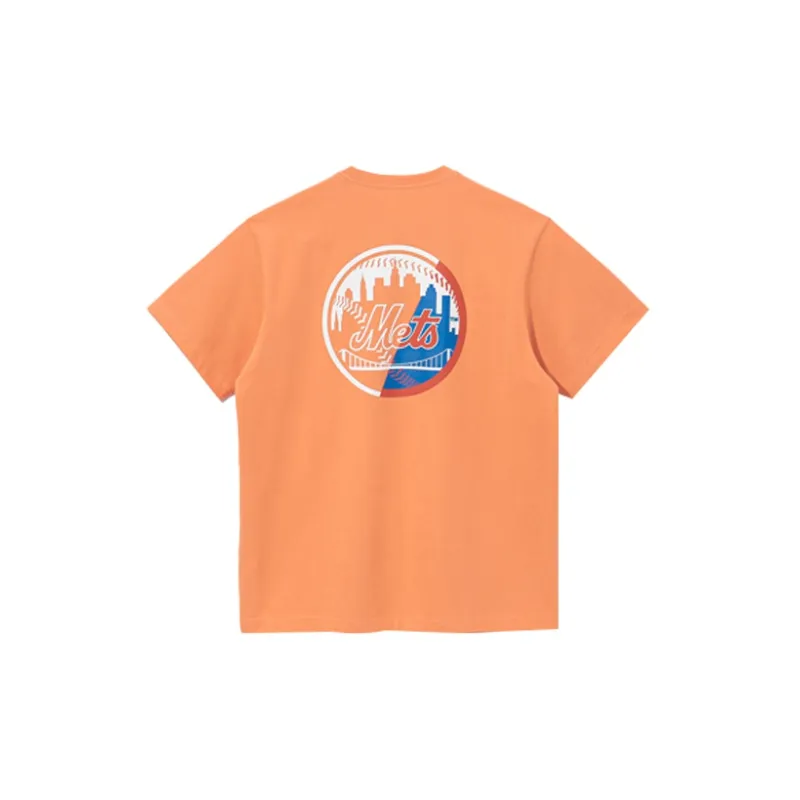 New Era SS22 T Shirt Men's Neon Orange-1