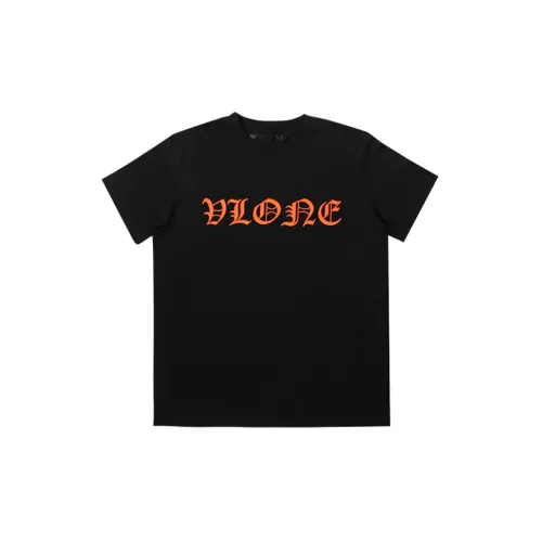 VLONE Gothic Alphabet Series T-Shirts Unisex Black