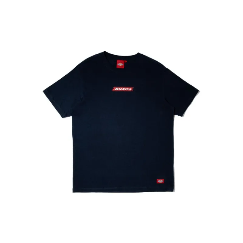 Dickies Crew Neck Fitted Straight Short Sleeved T Shirt Unisex Dark Marine Blue-1