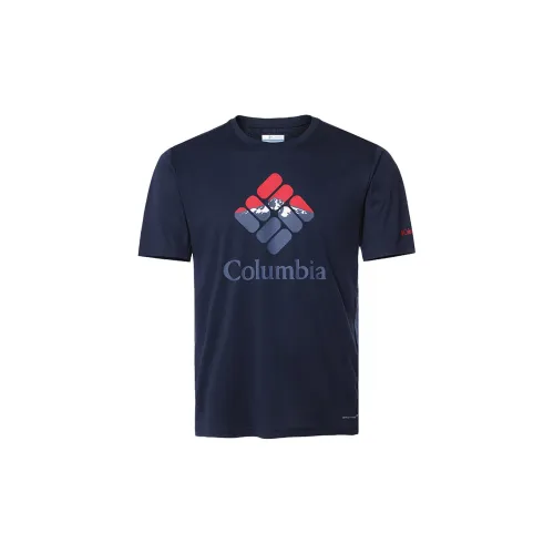 Columbia T-Shirts Men Navy Blue