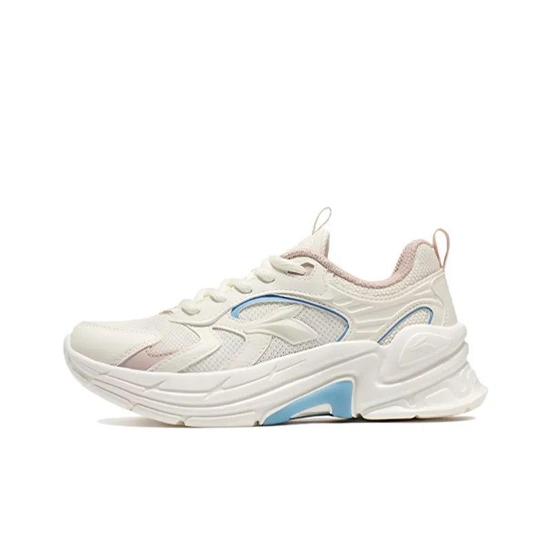 361° Shock Absorbing, Non Slip, Wear Resistant, Breathable And Lightweight Low Top Running Shoes Women's Feather White-0
