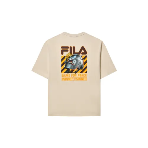 FILA Game For Peace T-Shirts Unisex Light Stone