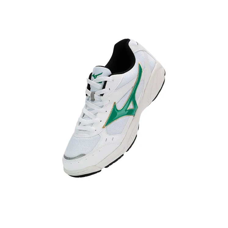 Mizuno Running Shoes Men Low Top White/Green-1