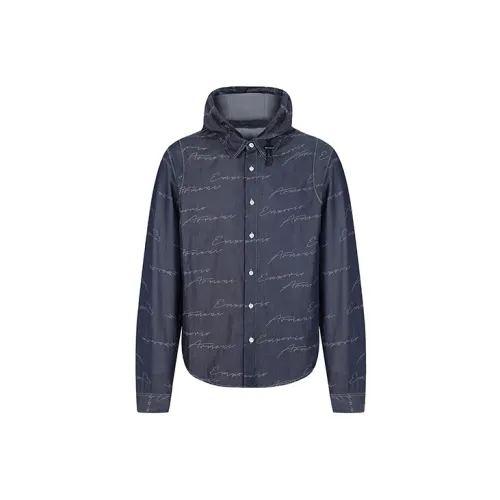 DAVID NAMAN Shirts Men Denim Gray