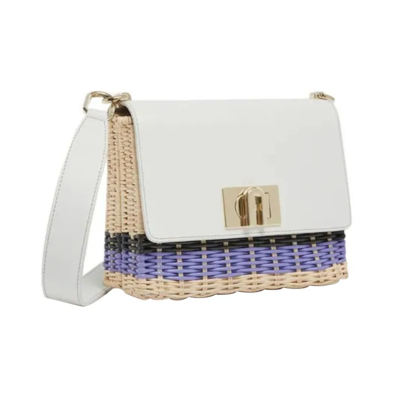 Furla 1927 Collection Cow Leather Shoulder Bag Women's White-1