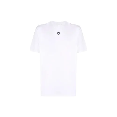 marine serre Men’s SS22 Round-neck Logo Printing White T-shirt 