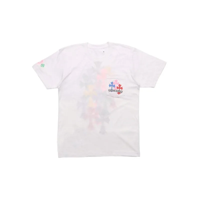 Chrome Hearts Multi Color Cross Cemetery T shirt-3