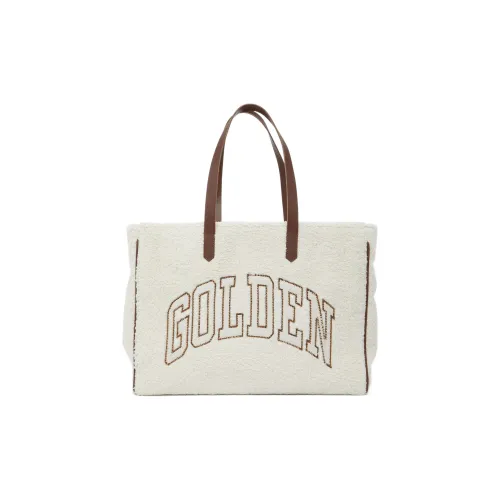 Golden Goose Polyurethane Patchwork With Cow Leather Tote Bag Shopping Bag Shoulder Bags Handbags Women's White