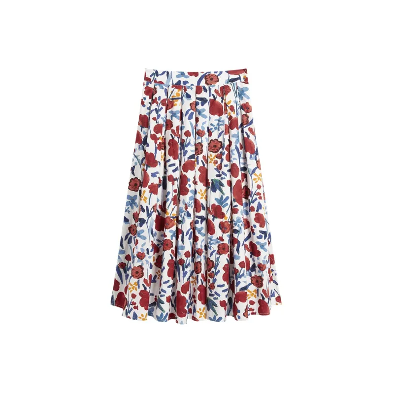 DIALOGUE Live Like Summer Flowers Series Casual Long Skirts Women's-5