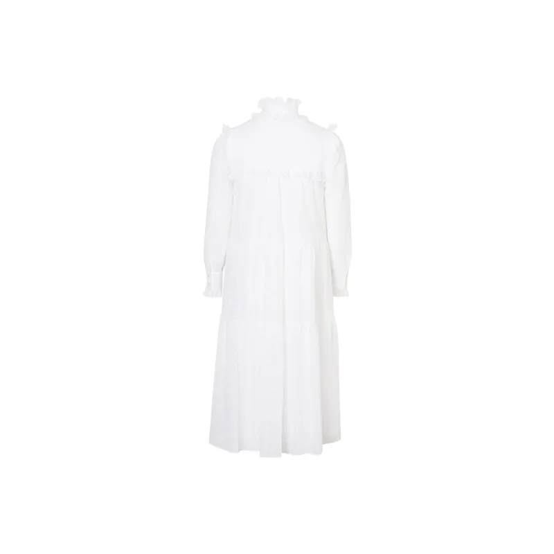 CELINE Long Sleeved Dresses Women's White-1
