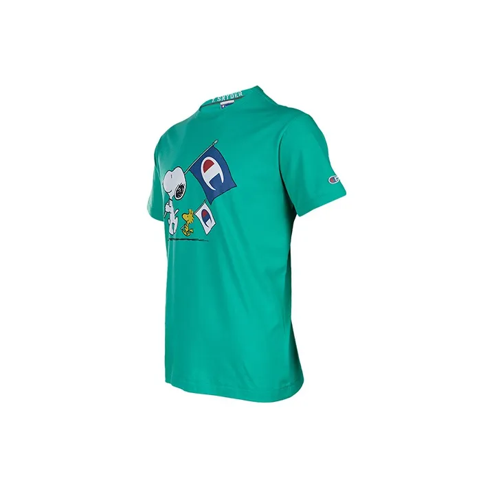Champion x Peanuts T Shirt Men's Green-2