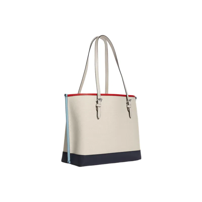 COACH Mollie Leather Tote Bag Shopping Bag Handbag Shoulder Bag Women's White-1