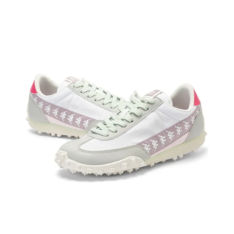 Kappa Low-Top Running Shoes Women's White Cool Gray Red-3