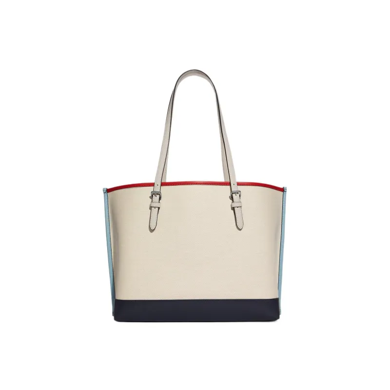 COACH Mollie Leather Tote Bag Shopping Bag Handbag Shoulder Bag Women's White-2