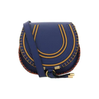 Chloe Marcie Calfskin Shoulder Bag Crossbody Bag Mini Women's Dark Blue