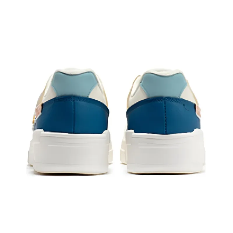 361° Lightweight Low Top Skateboard Shoes Men's White Cyan-3