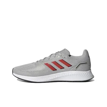 Adidas Runfalcon 2.0 Breathable And Wear-resistant Low-Top Running Shoes Men's Gray Red