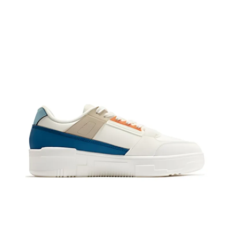 361° Lightweight Low Top Skateboard Shoes Men's White Cyan-1