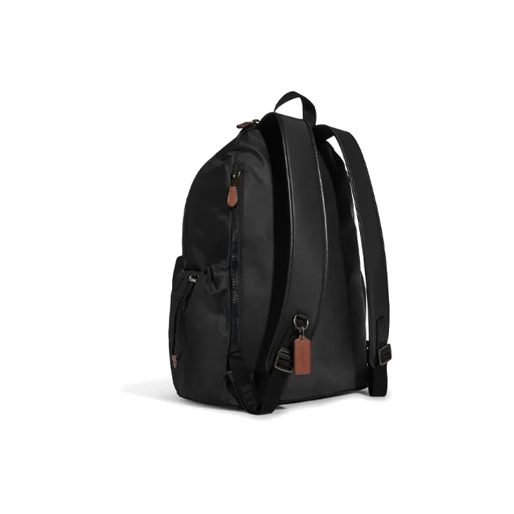 COACH Ma Nylon With Cow Leather Backpack Large Size Men's Miami Red/Black-1