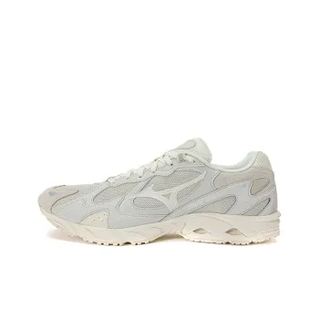 Mizuno Wave Solar Anti Slip And Wear Resistant Breathable Low Top Casual Shoes Unisex White Light Gray