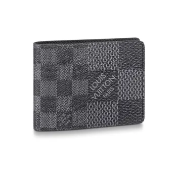 LOUIS VUITTON Multiple Canvas Coated Card Holder, Wallet Regular Men's Gray Ink