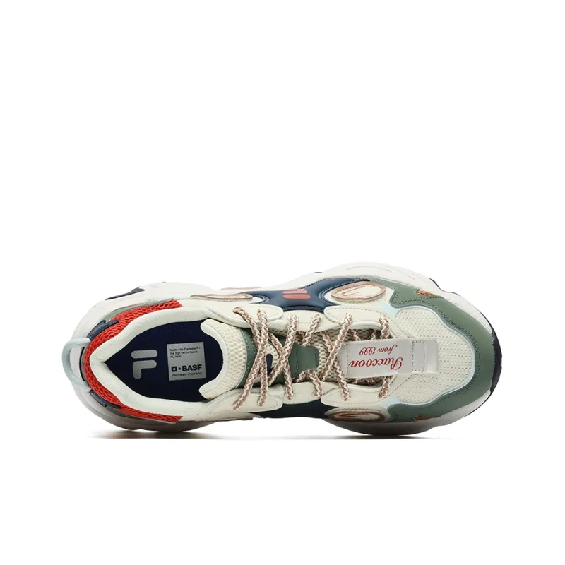 FILA FUSION Raccoon Sneakers 'White Green Red'-2