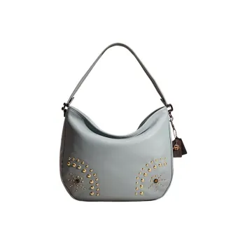 COACH Soft Tabby Leather Shoulder Bag, Crossbody Bag Women's Light Blue