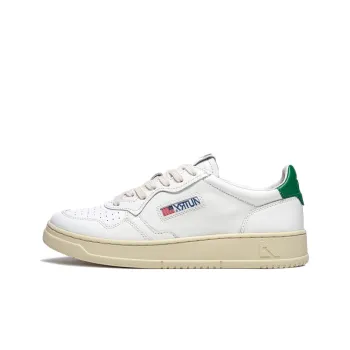 AUTRY Medalist Leather Low White Green Women's