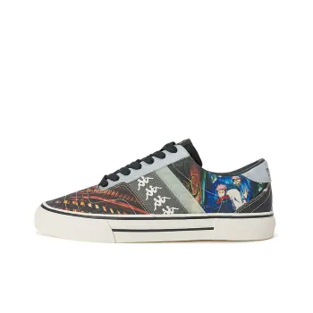 ZHOUSHUHUIZHAN x Kappa Low Top Skateboard Shoes Unisex Black Contour Gray