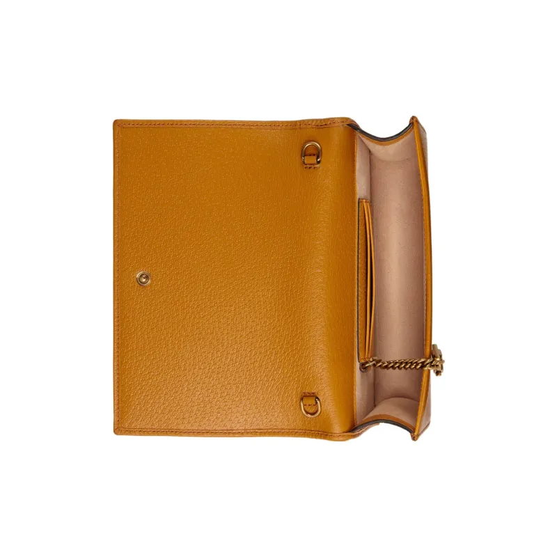 GUCCI Diana Leather Trim Shoulder Bag Crossbody Bag Women's Beige/Orange-5
