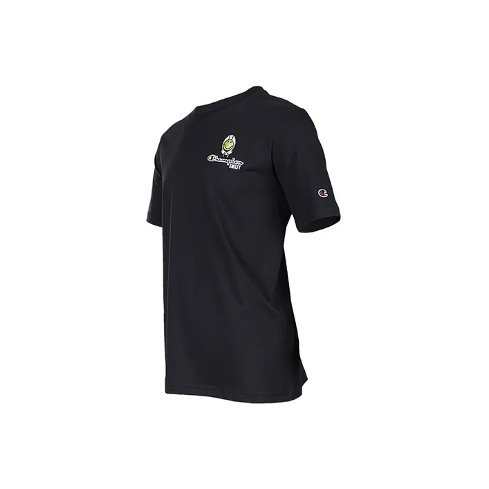Champion x SMILEY Crew Neck Fitted Straight Short-Sleeved T-Shirt US Version Men's Black-2