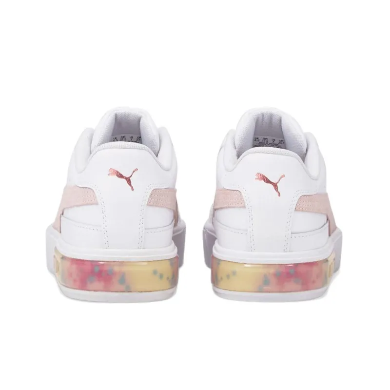 PUMA Cali Star Low-Top Skateboard Shoes Women's White Pink-3