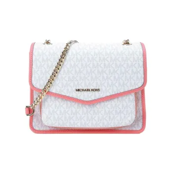 MICHAEL KORS Artificial Leather Shoulder Bag Crossbody Bag Women's White Fuchsia Multicolor