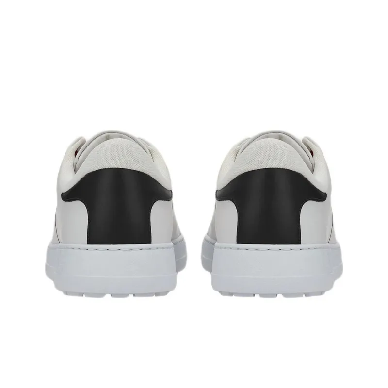 FERRAGAMO GANCINI Low Top Stylish Skateboarding Shoes Men's White Black-3